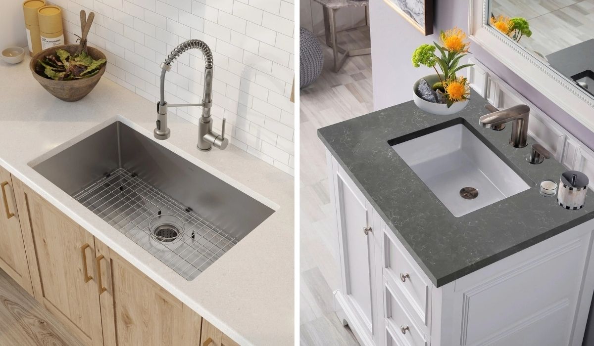 One-Stop Quartz Supply for US Contractors: Quartz Vanity Tops and Kitchen Tops with Sinks