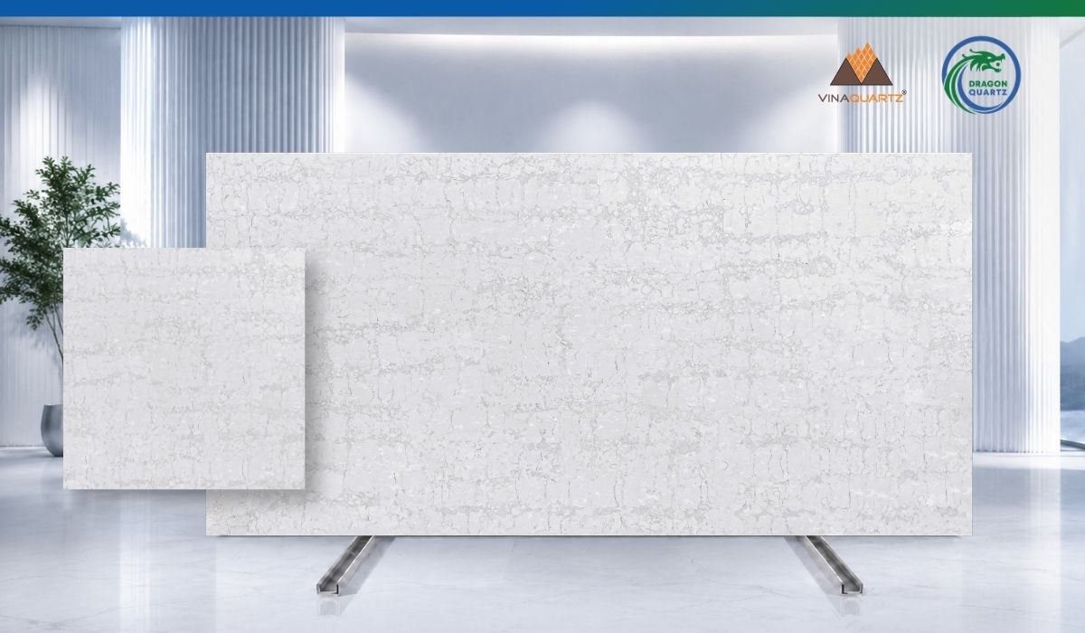 Custom Color Quartz sample matched with finished quartz slab